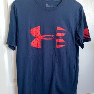 Under Armour Navy and Red Logo T-Shirt